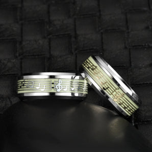 Luminous music five-line music score ring